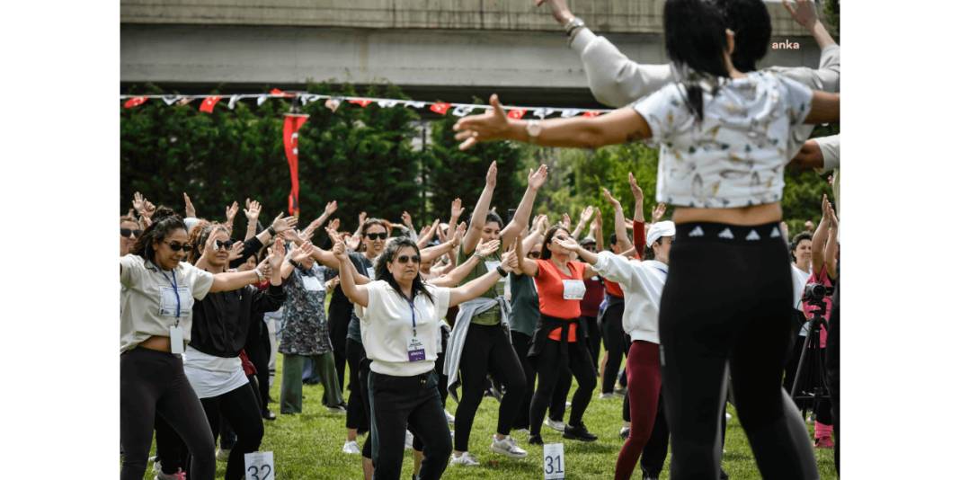 Başkentte kadınlar rekor için ter döktü: 500 kadınla Guinness’e doğru 9